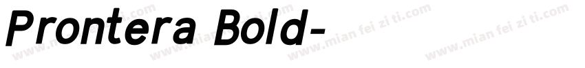 Prontera Bold字体转换